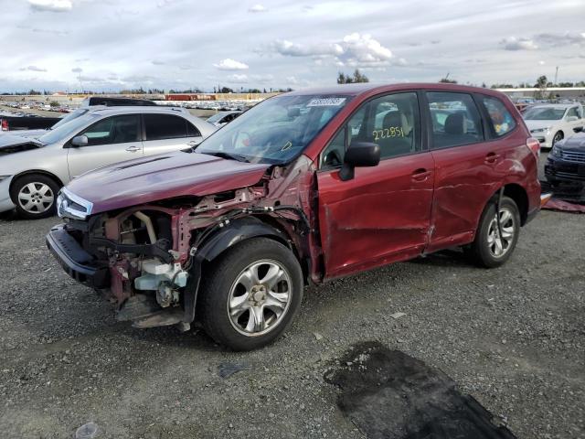 JF2SJAAC6EH443526 - 2014 SUBARU FORESTER 2.5I BURGUNDY photo 1