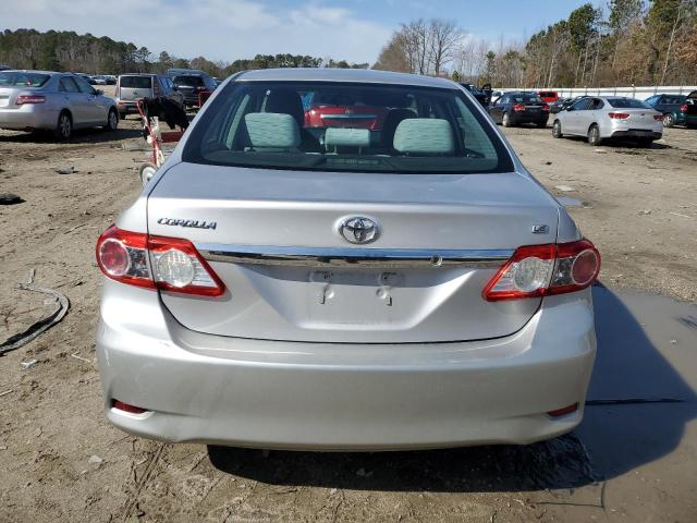 2T1BU4EE1CC780657 - 2012 TOYOTA COROLLA BASE SILVER photo 6