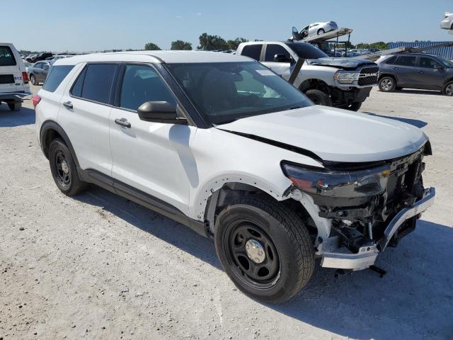 1FM5K8AW5MNA08603 - 2021 FORD EXPLORER POLICE INTERCEPTOR WHITE photo 4