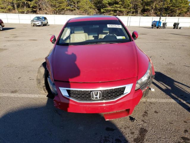 1HGCS12819A025997 - 2009 HONDA ACCORD EXL RED photo 5