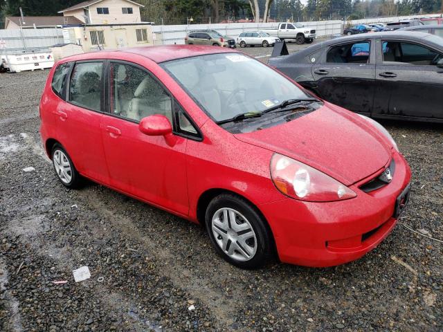 JHMGD38497S026914 - 2007 HONDA FIT RED photo 4