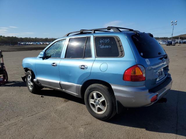 KM8SC73E44U575681 - 2004 HYUNDAI SANTA FE GLS BLUE photo 2