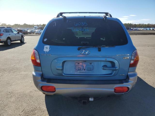 KM8SC73E44U575681 - 2004 HYUNDAI SANTA FE GLS BLUE photo 6