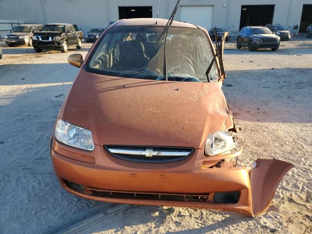 KL1TD66606B673035 - 2006 CHEVROLET AVEO BASE ORANGE photo 5