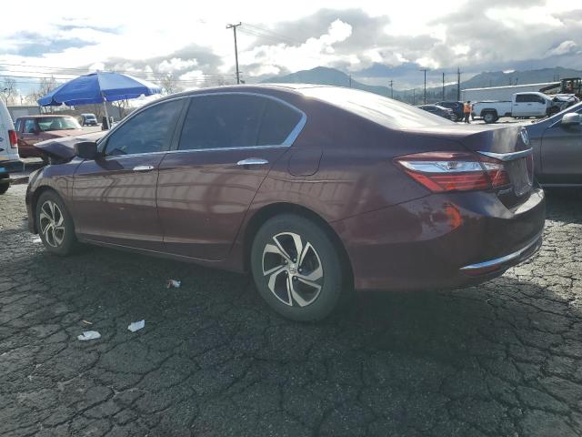 1HGCR2F38GA023127 - 2016 HONDA ACCORD LX MAROON photo 2