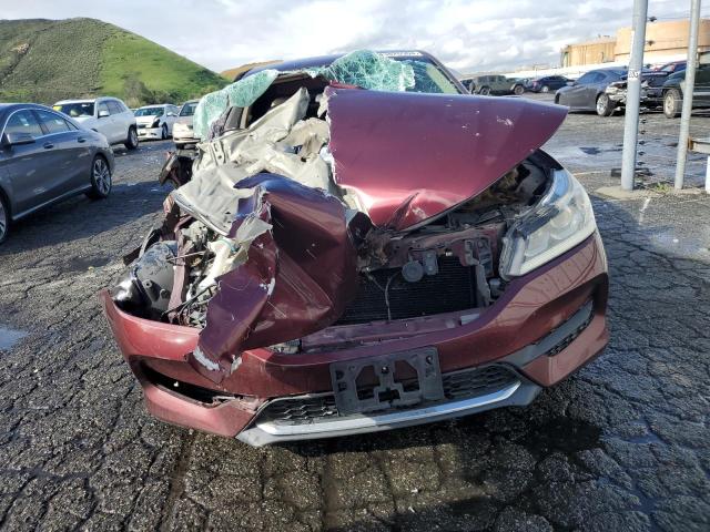 1HGCR2F38GA023127 - 2016 HONDA ACCORD LX MAROON photo 5