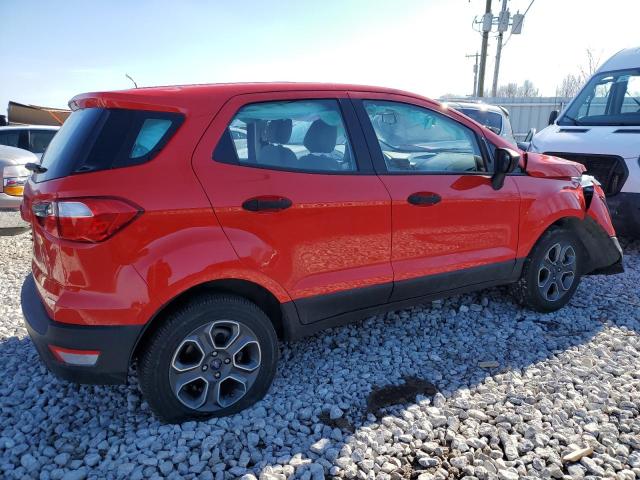 MAJ3S2FE8LC313974 - 2020 FORD ECOSPORT S RED photo 3