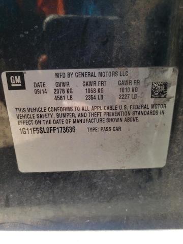 1G11F5SL0FF173636 - 2015 CHEVROLET MALIBU LTZ Boz foto 12