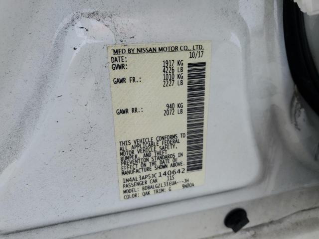 1N4AL3AP5JC140642 - 2018 NISSAN ALTIMA 2.5 WHITE photo 13