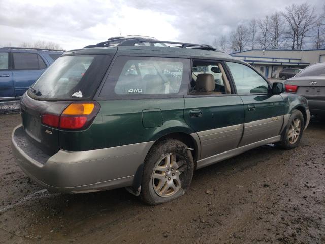 4S3BH686017602953 - 2001 SUBARU LEGACY OUTBACK LIMITED GREEN photo 3