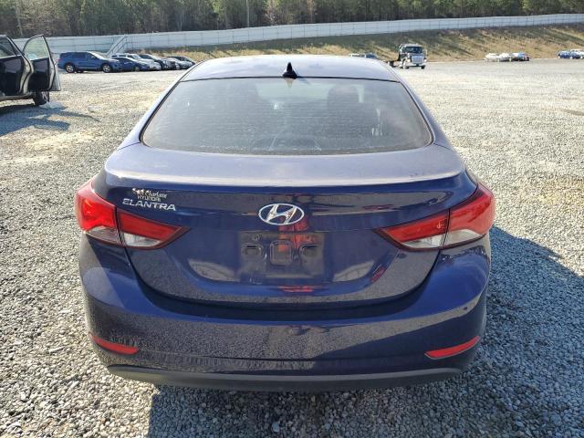 5NPDH4AE9EH472364 - 2014 HYUNDAI ELANTRA SE BLUE photo 6