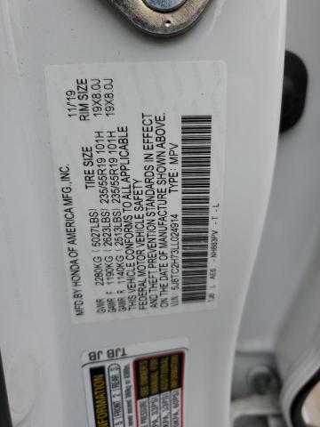 5J8TC2H73LL024914 - 2020 ACURA RDX ADVANCE WHITE photo 13