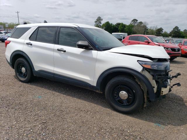 1FM5K8AB2MGA86807 - 2021 FORD EXPLORER POLICE INTERCEPTOR WHITE photo 4