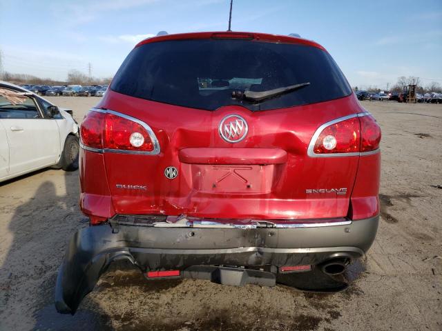 5GAKVDED6CJ205352 - 2012 BUICK ENCLAVE RED photo 6
