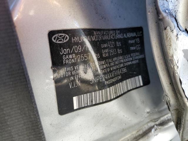 5NPE24AAXFH164396 - 2015 HYUNDAI SONATA ECO SILVER photo 12