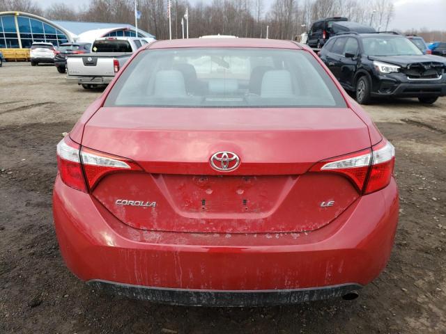 2T1BURHEXFC479656 - 2015 TOYOTA COROLLA L RED photo 6