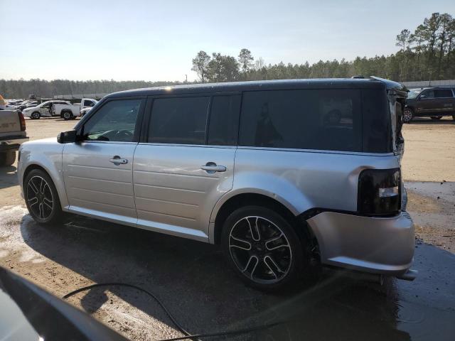 2FMGK5C89EBD03075 - 2014 FORD FLEX SEL SILVER photo 2