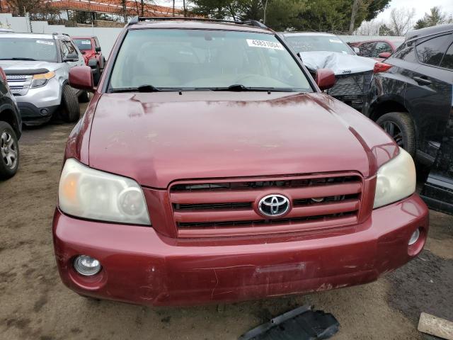 JTEEP21A040018620 - 2004 TOYOTA HIGHLANDER RED photo 5