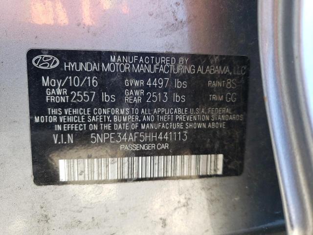 5NPE34AF5HH441113 - 2017 HYUNDAI SONATA SPORT SILVER photo 13