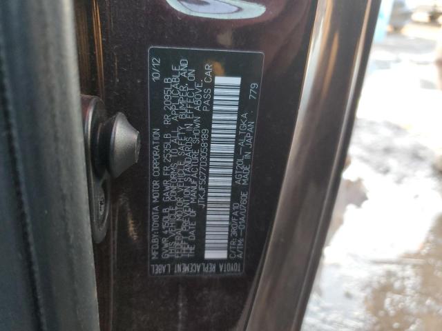 JTKJF5C77D3058189 - 2013 TOYOTA SCION TC 栗色 照片 12