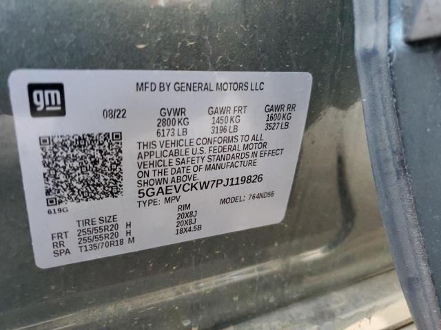 5GAEVCKW7PJ119826 - 2023 BUICK ENCLAVE AVENIR 绿色 照片 13