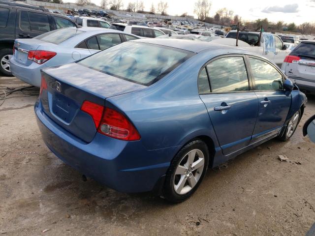 2HGFA16888H534401 - 2008 HONDA CIVIC EX BLUE photo 3