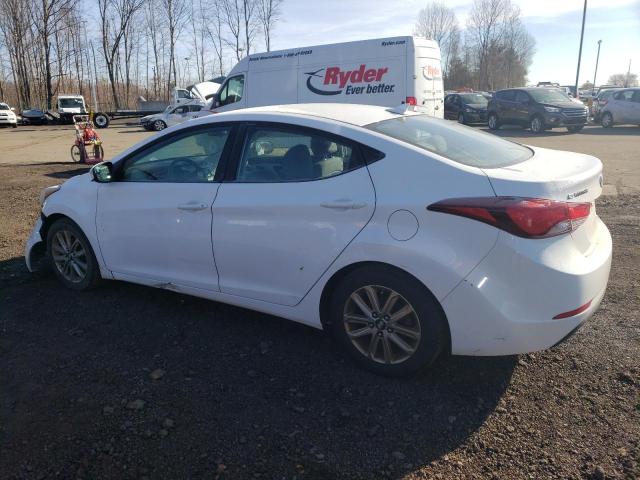 5NPDH4AE4EH487922 - 2014 HYUNDAI ELANTRA SE WHITE photo 2