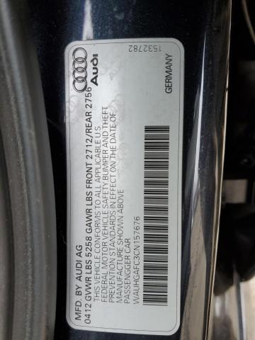 WAUHGAFC3CN157676 - 2012 AUDI A6 PRESTIGE BLUE photo 13