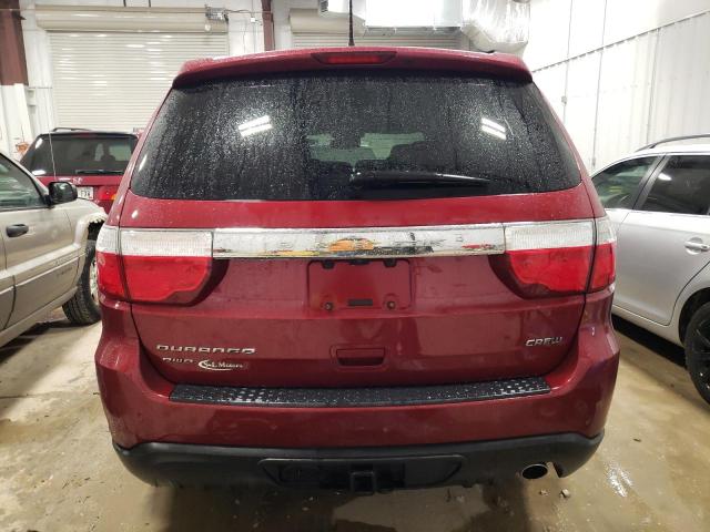 1C4RDJDG3DC527916 - 2013 DODGE DURANGO CREW BURGUNDY photo 6