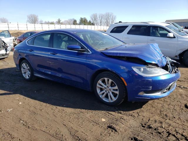 1C3CCCAB2GN121202 - 2016 CHRYSLER 200 LIMITED BLUE photo 4