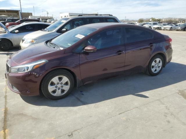 3KPFL4A72JE186556 - 2018 KIA FORTE LX BURGUNDY photo 1