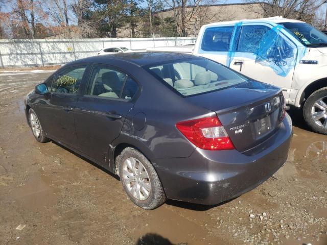 2HGFB2F50CH557981 - 2012 HONDA CIVIC LX GRAY photo 2