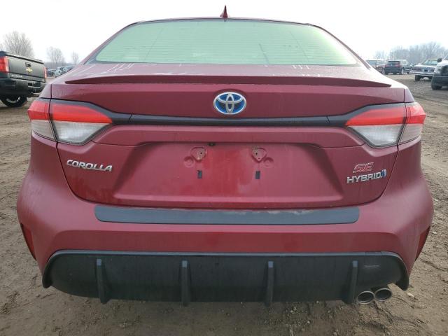 JTDBDMHE2PJ000915 - 2023 TOYOTA COROLLA LE RED photo 6