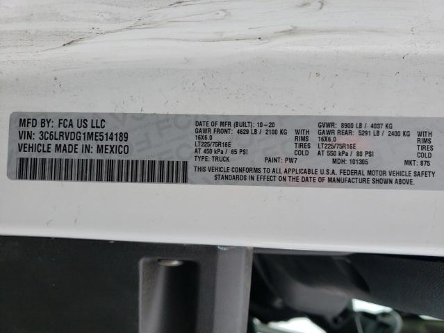 3C6LRVDG1ME514189 - 2021 RAM PROMASTER 2500 HIGH Ақ фото 13