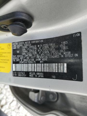 JTEHP21A170206175 - 2007 TOYOTA HIGHLANDER SPORT SILVER photo 12