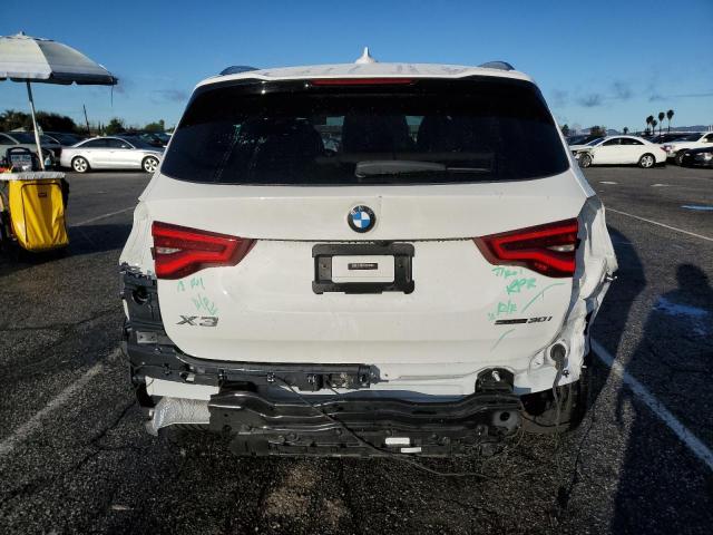 5UXTY3C00M9F98502 - 2021 BMW X3 SDRIVE30I WHITE photo 6