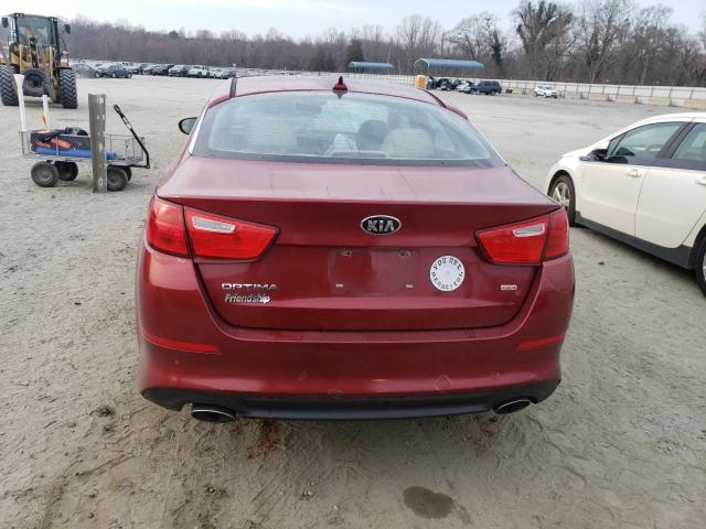 5XXGM4A71FG443044 - 2015 KIA OPTIMA LX RED photo 6