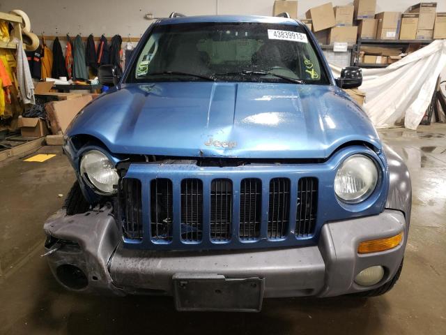 1J4GL48K63W700605 - 2003 JEEP LIBERTY SPORT BLUE photo 5