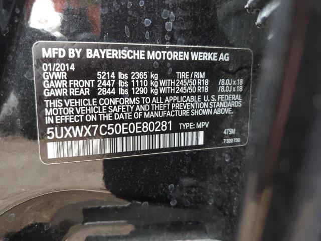 5UXWX7C50E0E80281 - 2014 BMW X3 XDRIVE35I CHARCOAL photo 13