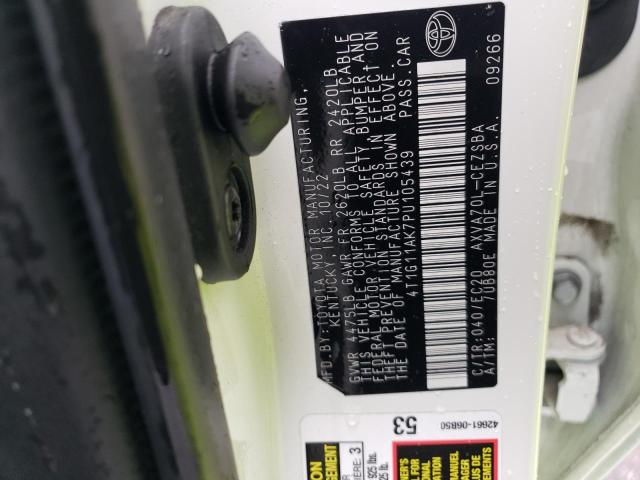 4T1G11AK7PU105439 - 2023 TOYOTA CAMRY SE NIGHT SHADE WHITE photo 12