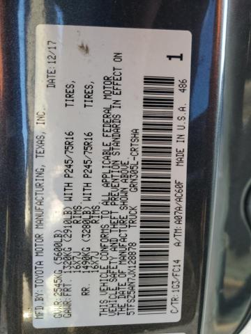 5TFSZ5AN7JX128878 - 2018 TOYOTA TACOMA ACCESS CAB ნაცრისფერი ფოტო 12