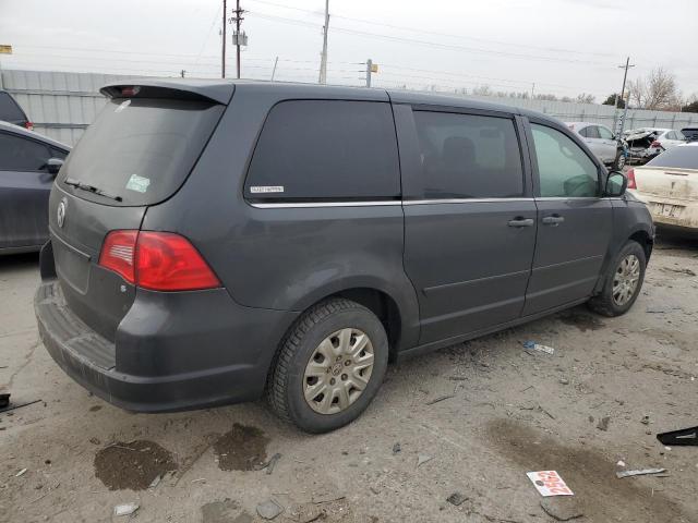2C4RVAAG1CR390532 - 2012 VOLKSWAGEN ROUTAN S GRAY photo 3