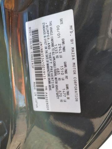 JM1NB353410219131 - 2001 MAZDA MX-5 MIATA BASE BLACK photo 12