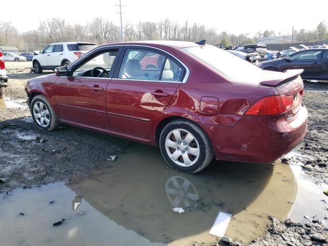 KNAGE228595357234 - 2009 KIA OPTIMA LX RED photo 2