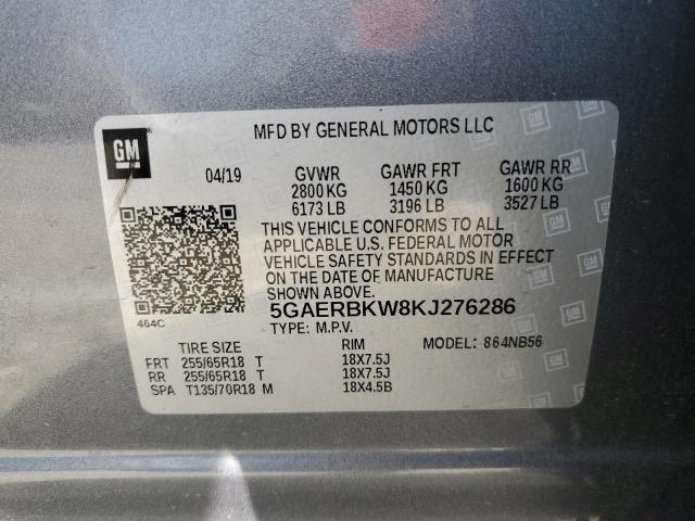 5GAERBKW8KJ276286 - 2019 BUICK ENCLAVE ESSENCE 灰色 照片 13
