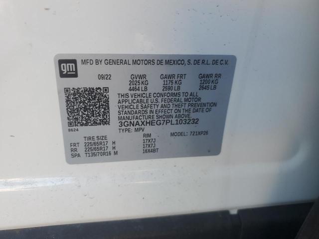 3GNAXHEG7PL103232 - 2023 CHEVROLET EQUINOX LS WHITE photo 13