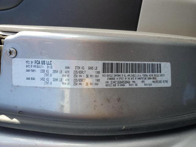 2C4RC1BG9HR539460 - 2017 CHRYSLER PACIFICA TOURING L SILVER photo 13