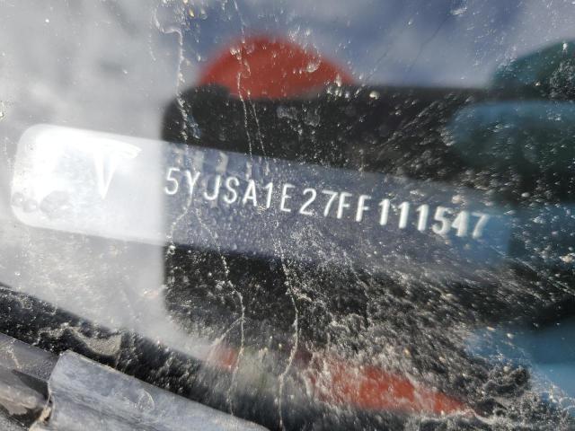 5YJSA1E27FF111547 - 2015 TESLA MODEL S Սպիտակ լուսանկար 12