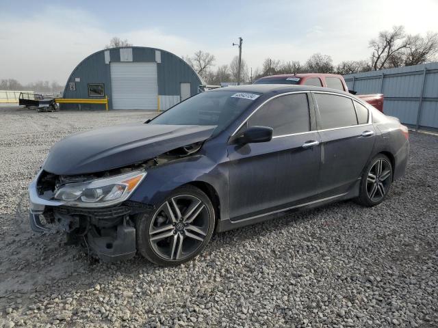 1HGCR2F56HA297090 - 2017 HONDA ACCORD SPORT BLUE photo 1