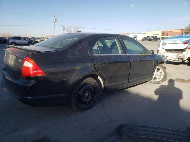 3FAHP0HA6CR436647 - 2012 FORD FUSION SE BLACK photo 3